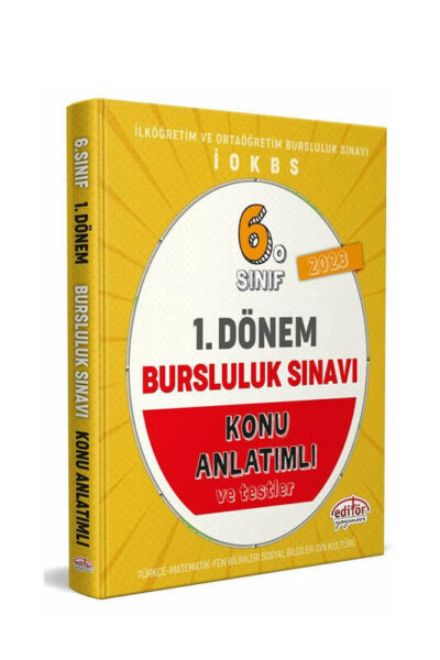 Editör Yayınları 6. Sınıf 1. Dönem Bursluluk Sınavı Konu Anlatımlı