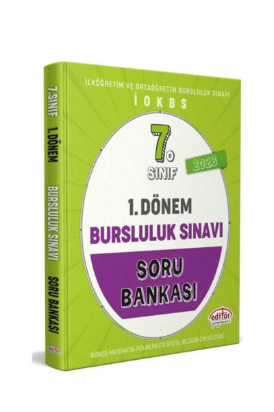 Editör Yayınları 7. Sınıf 1. Dönem Bursluluk Sınavı Soru Bankası