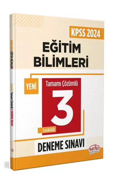 Editör Yayınları 2024 KPSS Eğitim Bilimleri Tamamı Çözümlü 3 Deneme Sınavı
