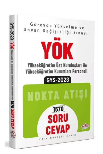 Editör Yayınları Yükseköğretim Kurumu (YÖK) GYS Nokta Atışı Soru-Cevap