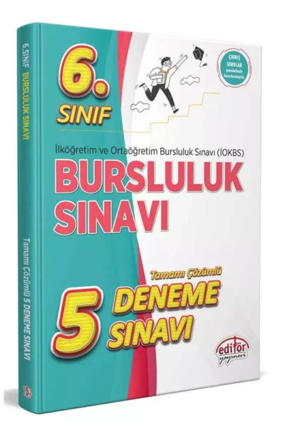 Editör Yayınları 2024 6. Sınıf Bursluluk Sınavı Çözümlü 5 Deneme Sınavı