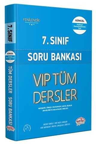 Editör Yayınevi 7. Sınıf VİP Tüm Dersler Soru Bankası