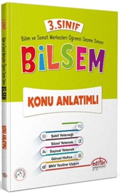 Editör Yayınları 2023 3.Sınıf Bilsem Konu Anlatımlı