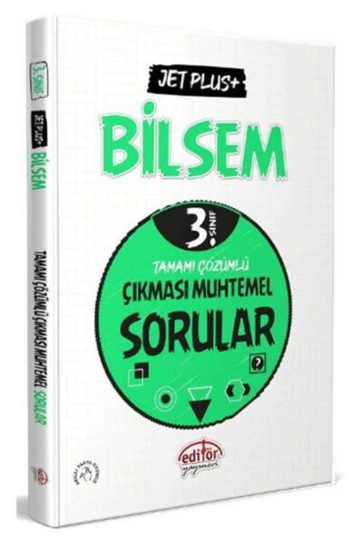 Editör Yayınları 3. Sınıf BİLSEM Hazırlık Jet Plus Çıkması Muhtemel Sorular Çözümlü