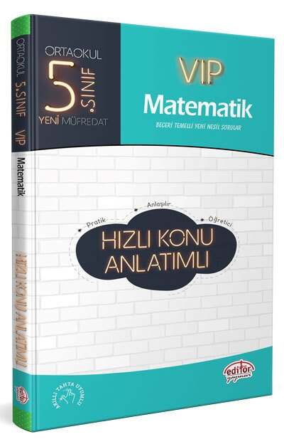 Editör Yayınları 5. Sınıf VIP Matematik  Hızlı Konu Anlatımlı