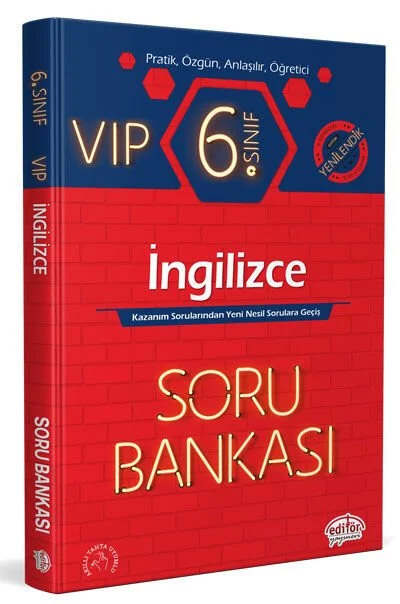 Editör Yayınları 6.Sınıf VİP İngilizce Soru Bankası