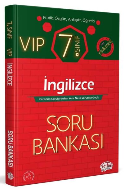 Editör Yayınları 7. Sınıf VIP İngilizce Soru Bankası