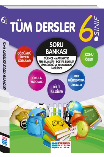 Evrensel İletişim Yayınları 6. Sınıf Tüm Dersler Soru Bankası