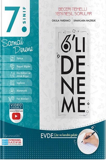 Evrensel İletişim Yayınları 7. Sınıf 6 lı Sarmal Deneme