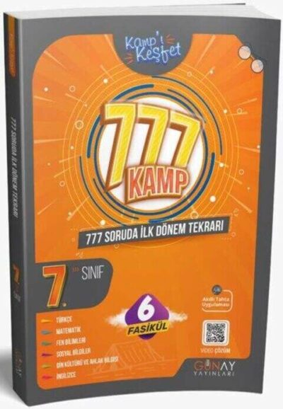 Günay Yayınları 7. Sınıf 777 Soruda İlk Dönem Kamp Kitabı