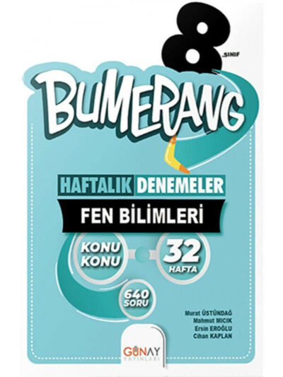 Günay Yayınları 8. Sınıf Bumerang 32 Haftalık Fen Bilimleri Denemeleri