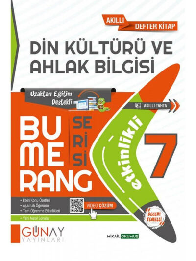 Günay Yayınları 7.Sınıf Bumerang Etkinlikli  Din Kültürü ve Ahlak Bilgisi
