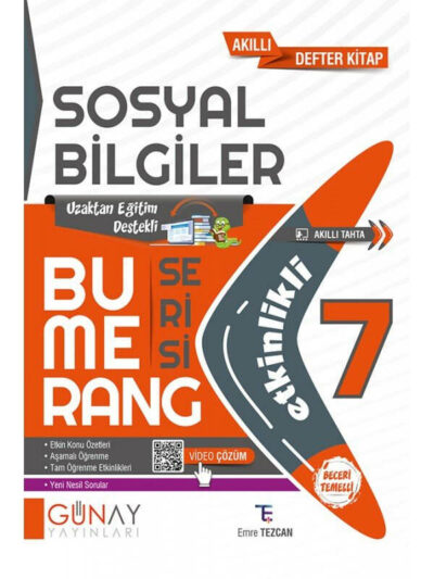 Günay Yayınları 7.Sınıf Bumerang Etkinlikli Sosyal Bilgiler