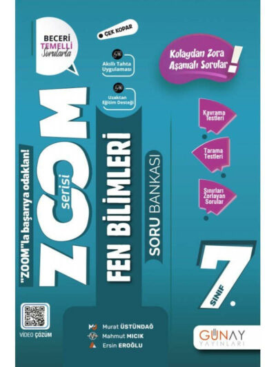 Günay Yayınları 7.Sınıf Zoom Serisi Fen Bilimleri Soru Bankası