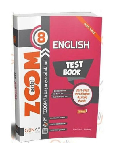 Günay Yayınları 8. Sınıf Zoom Serisi İngilizce Soru bankası