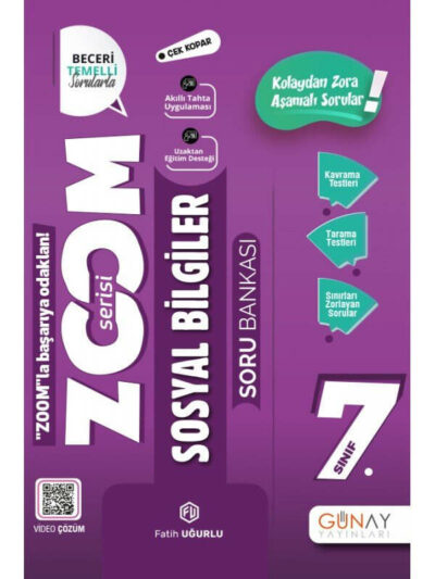 Günay Yayınları 7.Sınıf Zoom Serisi Sosyal  Bilgiler Soru Bankası