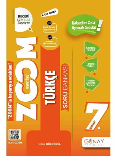 Günay Yayınları 7.Sınıf Zoom Serisi  Türkçe Soru Bankası