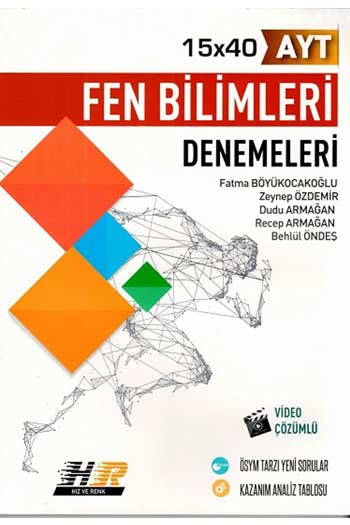 Hız ve Renk Yayınları AYT Fen Bilimleri 15x40 Denemeleri