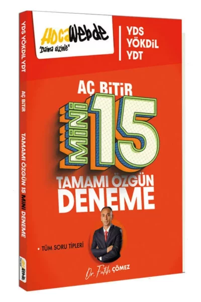 HocaWebde Yayınları 2024 YDS YÖKDİL YKSDİL Aç Bitir Mini 15 Deneme