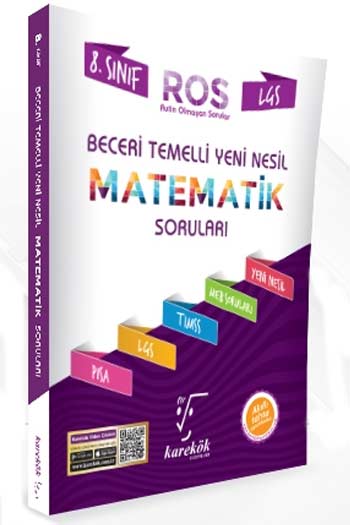 Karekök Yayınları 8. Sınıf LGS Matematik ROS Beceri Temelli Yeni Nesil Soru Bankası