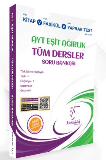 Karekök Yayınları AYT Eşit Ağırlık Tüm Dersler Soru Bankası