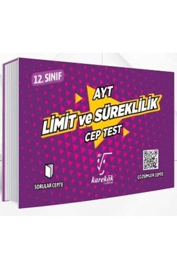 Karekök Yayınları AYT Limit ve Süreklilik Cep Test