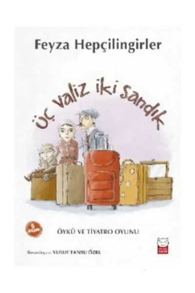 Kırmızı Kedi Çocuk Üç Valiz İki Sandık