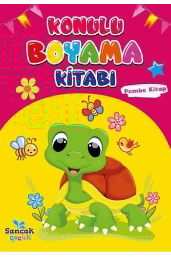 Konulu Boyama Kitabı - Pembe Kitap Sancak Yayınları