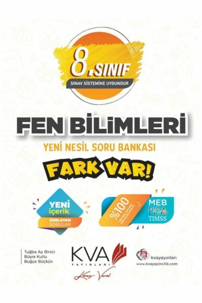 Koray Varol Akademi 8. Sınıf Fen Bilimleri Yeni Nesil Soru Bankası Fark Var