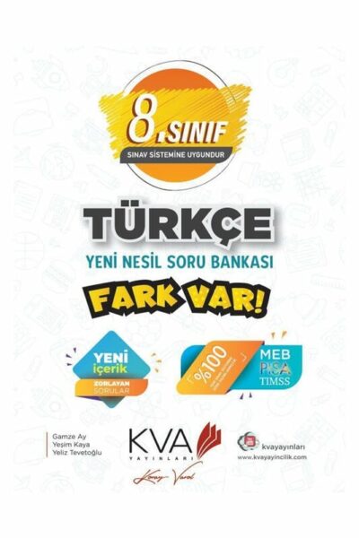 Koray Varol Akademi 8. Sınıf Türkçe Yeni Nesil Soru Bankası Fark Var