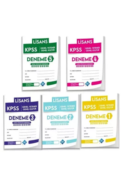 KR Akademi Yayınları 2024 KPSS Lisans GK-GY 5'li Paket Deneme