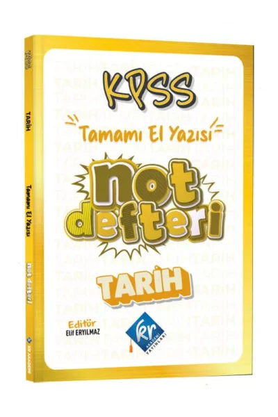 KR Akademi Yayınları 2024 KPSS Tarih Konu Anlatımlı Not Defteri
