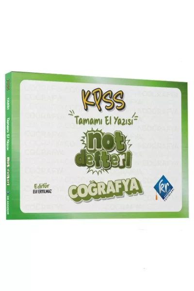 KR Akademi Yayınları 2024 KPSS Coğrafya Konu Anlatımlı Not Defteri