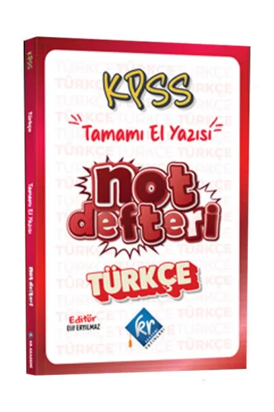 KR Akademi Yayınları 2024 KPSS Türkçe Konu Anlatımlı Not Defteri