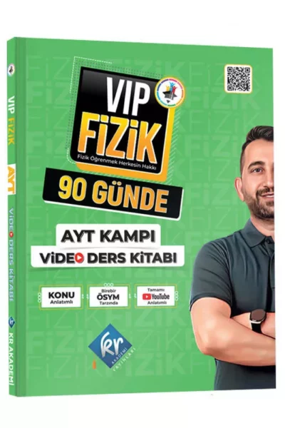 KR Akademi Yayınları 2024 AYT Vip Fizik 90 Günde  AYT Kampı Video Ders Kitabı