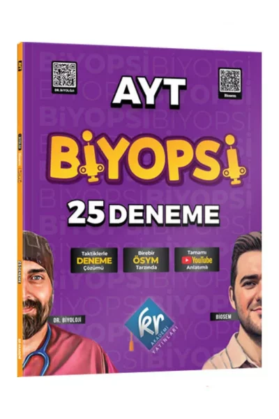 KR Akademi Yayınları 2024 Dr. Biyoloji & Biosem AYT Biyopsi 25 Biyoloji Deneme