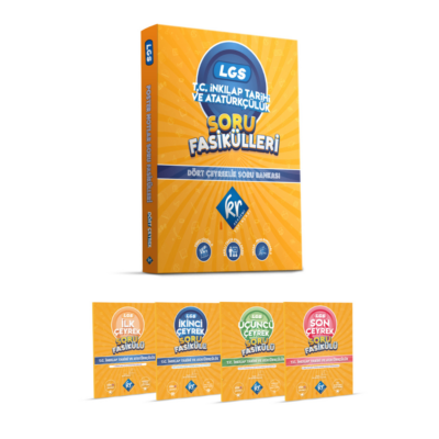 KR Akademi Yayınları 8. Sınıf LGS TC İnkılap Tarihi ve Atatürkçülük Soru Fasikülleri Dört Çeyreklik Soru Bankası