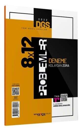 Marka Yayınları 2022 DGS Yeni Nesil 8 x 12 Tamamı Video Çözümlü Problemler Deneme