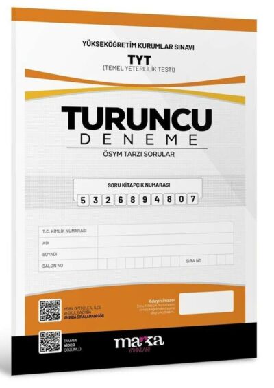 Marka Yayınları 2023 TYT Yeni Nesil Tamamı Video Çözümlü Turuncu Deneme