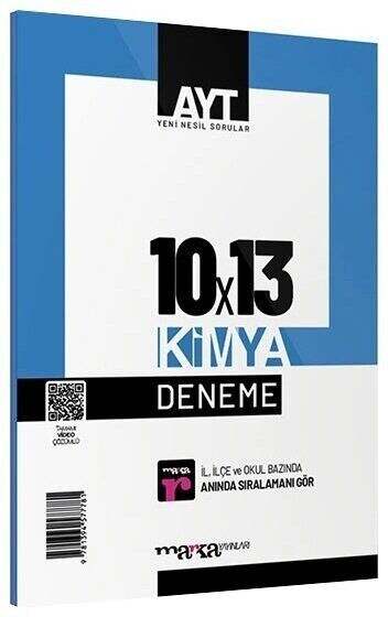 Marka Yayınları AYT Kimya 10 x 13 Deneme