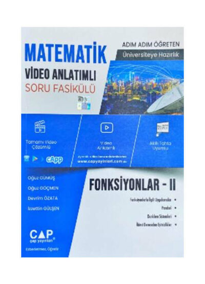 Çap Yayınları Matematik Fonksiyonlar 2 Video Anlatımlı Soru Fasikülü