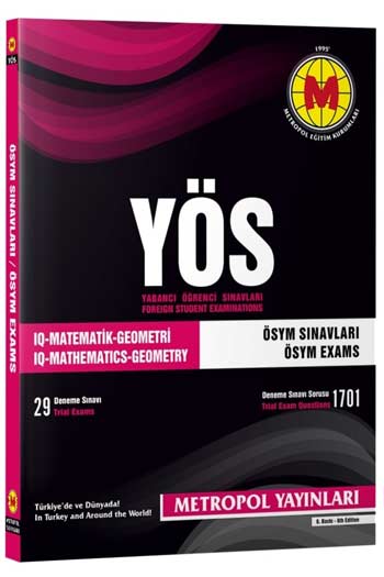 Metropol Yayınları YÖS IQ Matematik Geometri ÖSYM Sınavları