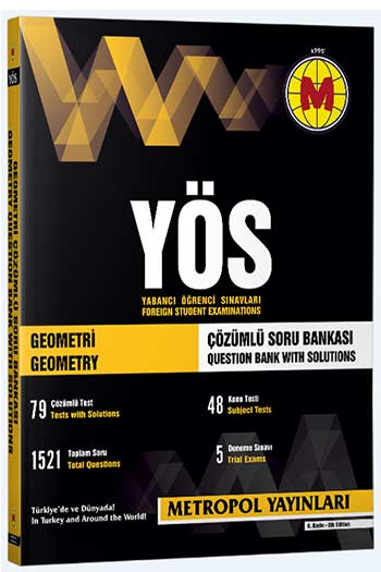 Metropol Yayınları YÖS Geometri Çözümlü Soru Bankası