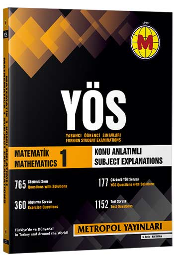 Metropol Yayınları YÖS Matematik-1 Konu Anlatımlı