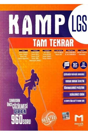 Mozaik Yayınları 8. Sınıf LGS Kamp Tam Tekrar