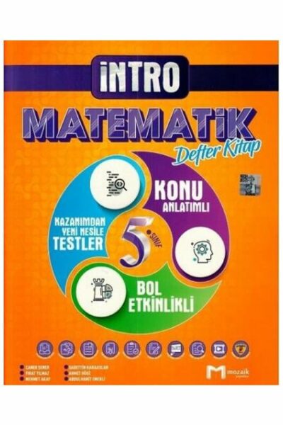 Mozaik Yayınları 5. Sınıf Matematik İntro Defter Kitap