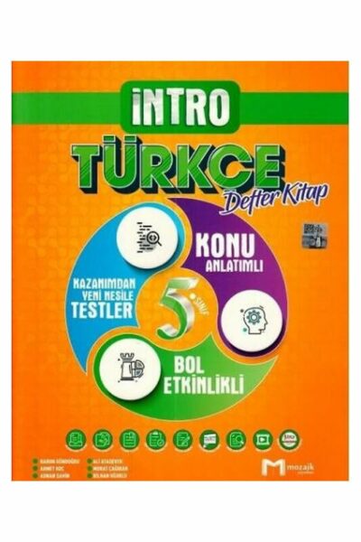 Mozaik Yayınları 5. Sınıf Türkçe İntro Defter Kitap