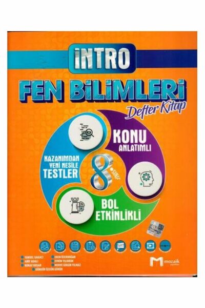 Mozaik Yayınları 8. Sınıf Fen Bilimleri İntro Defter Kitap