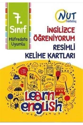 Nut Publishing 7. Sınıf İngilizce Öğreniyorum Resimli Kelime Kartları