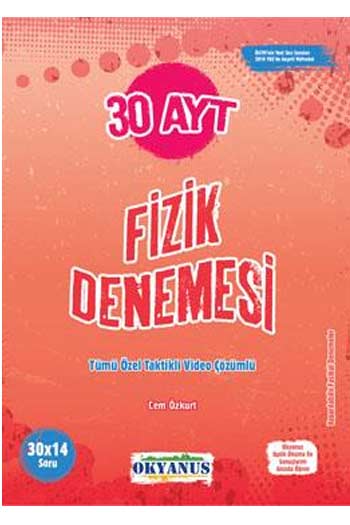 Okyanus Yayınları AYT Fizik 30 Deneme